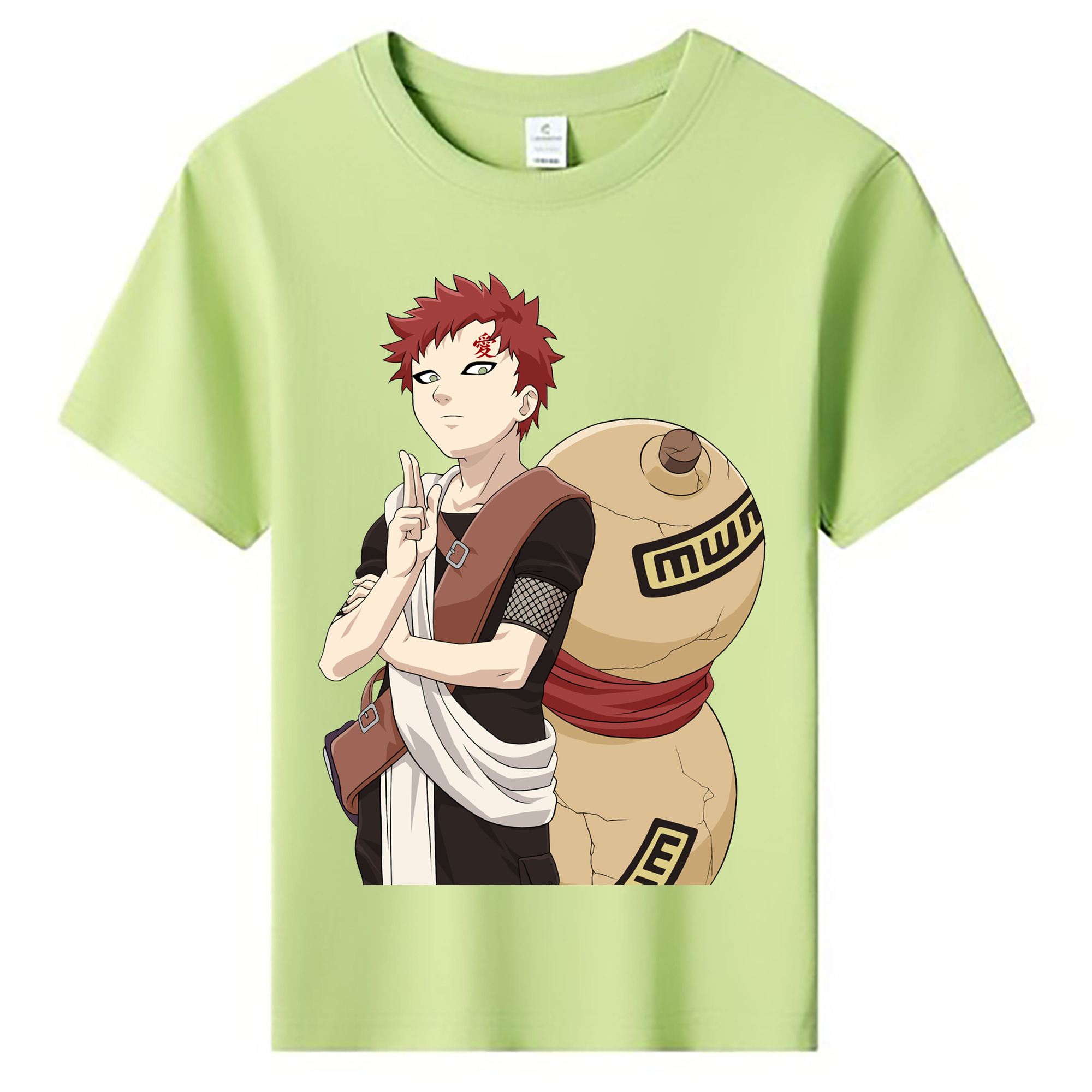 （画像用） NARUTO -ナルト- ガアラ Gaara 綿100％キッズTシャツ（フロントプリント）